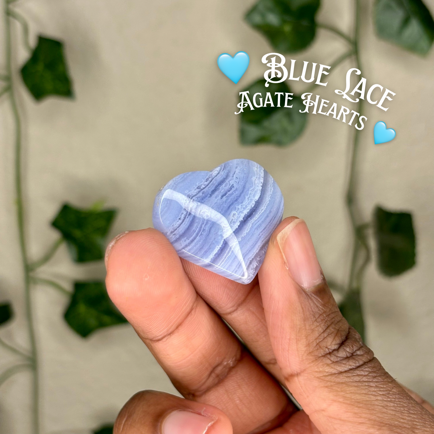 Blue Lace Agate Hearts