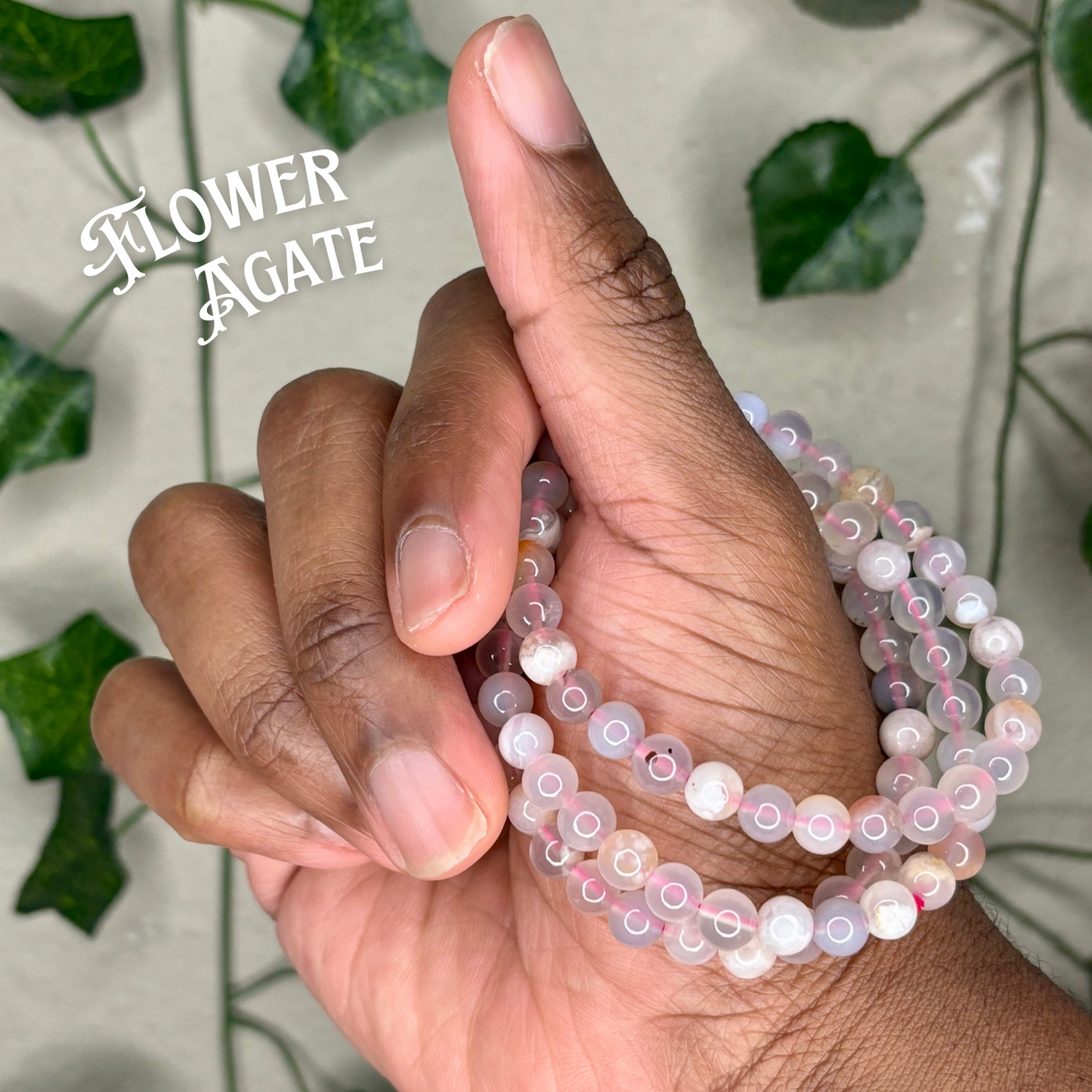 Flower Agate Bracelets