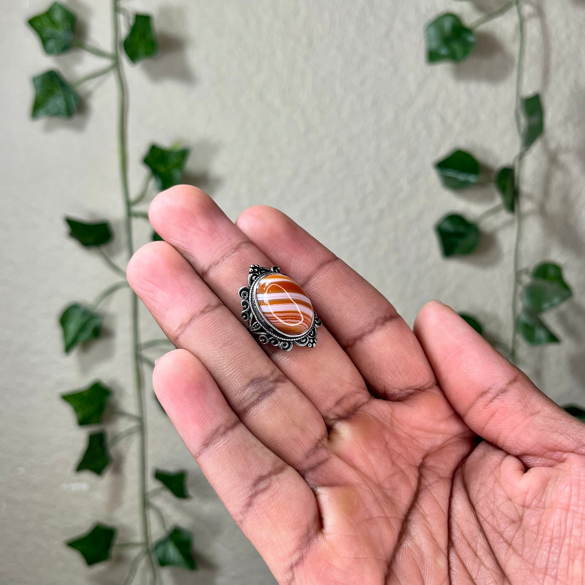 Banded Carnelian Rings