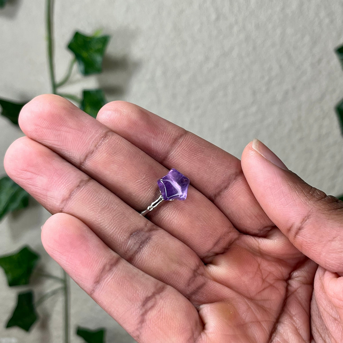 Amethyst Star and Moon Rings
