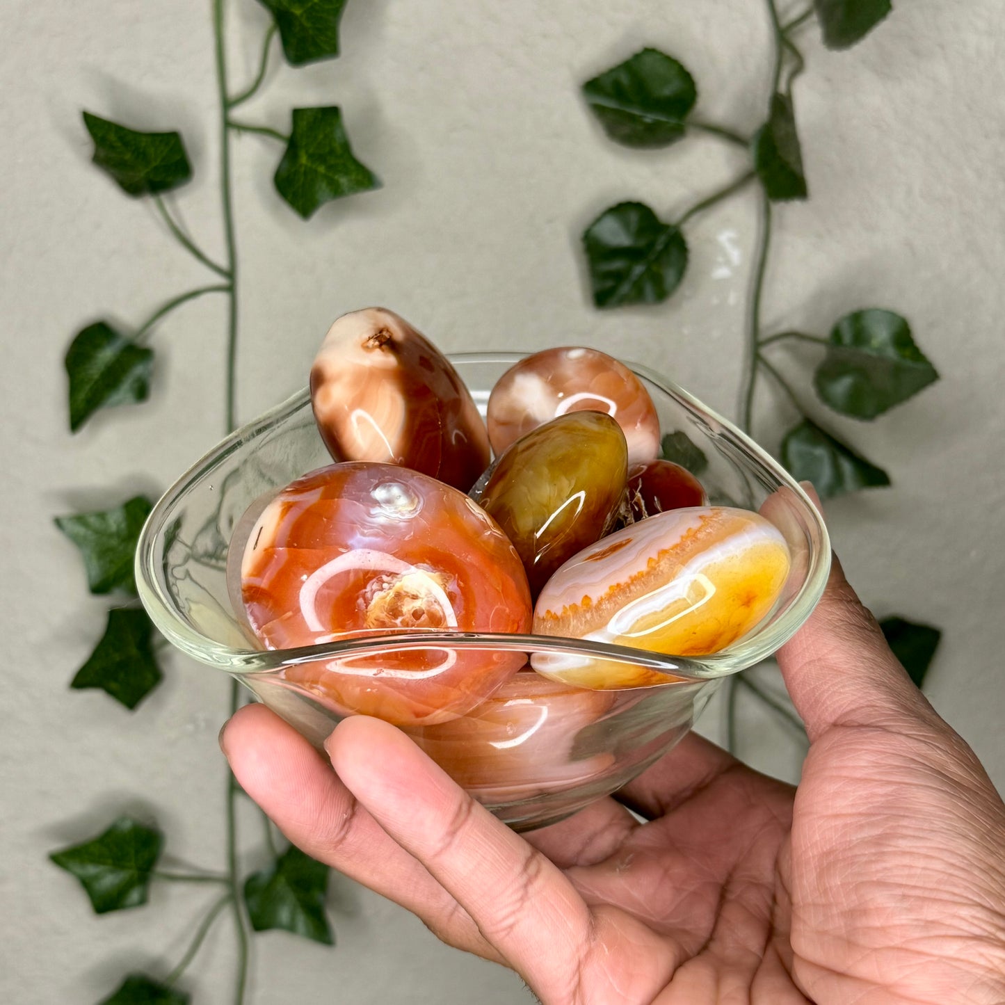 Carnelian Palm Stones
