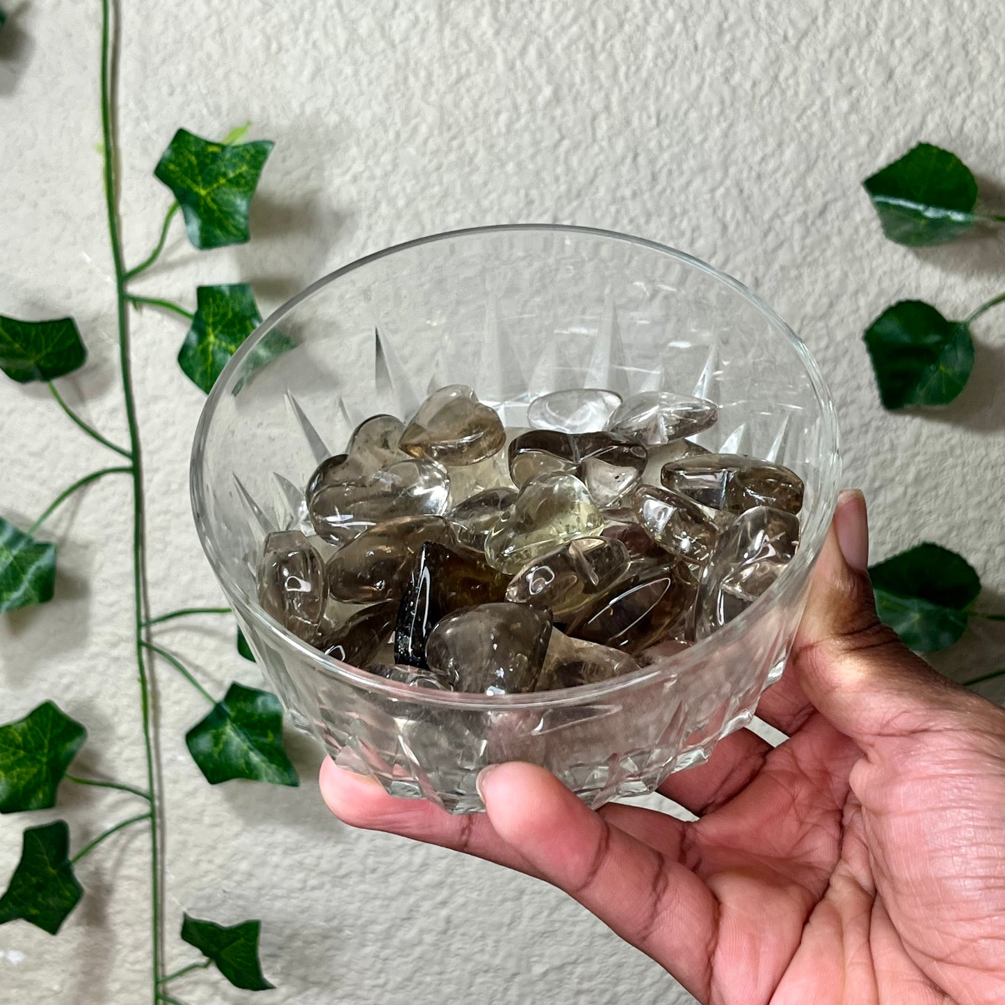 Smokey Quartz Hearts