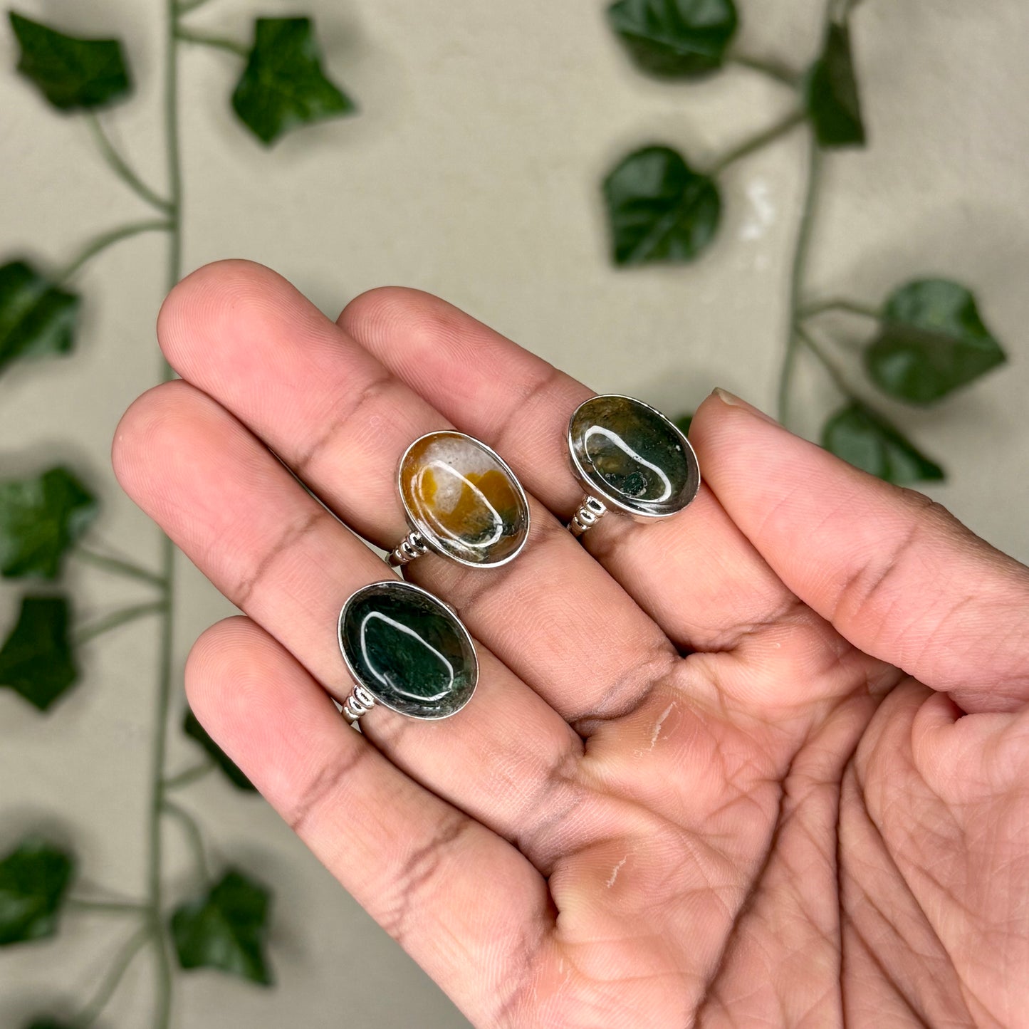 Moss Agate Rings