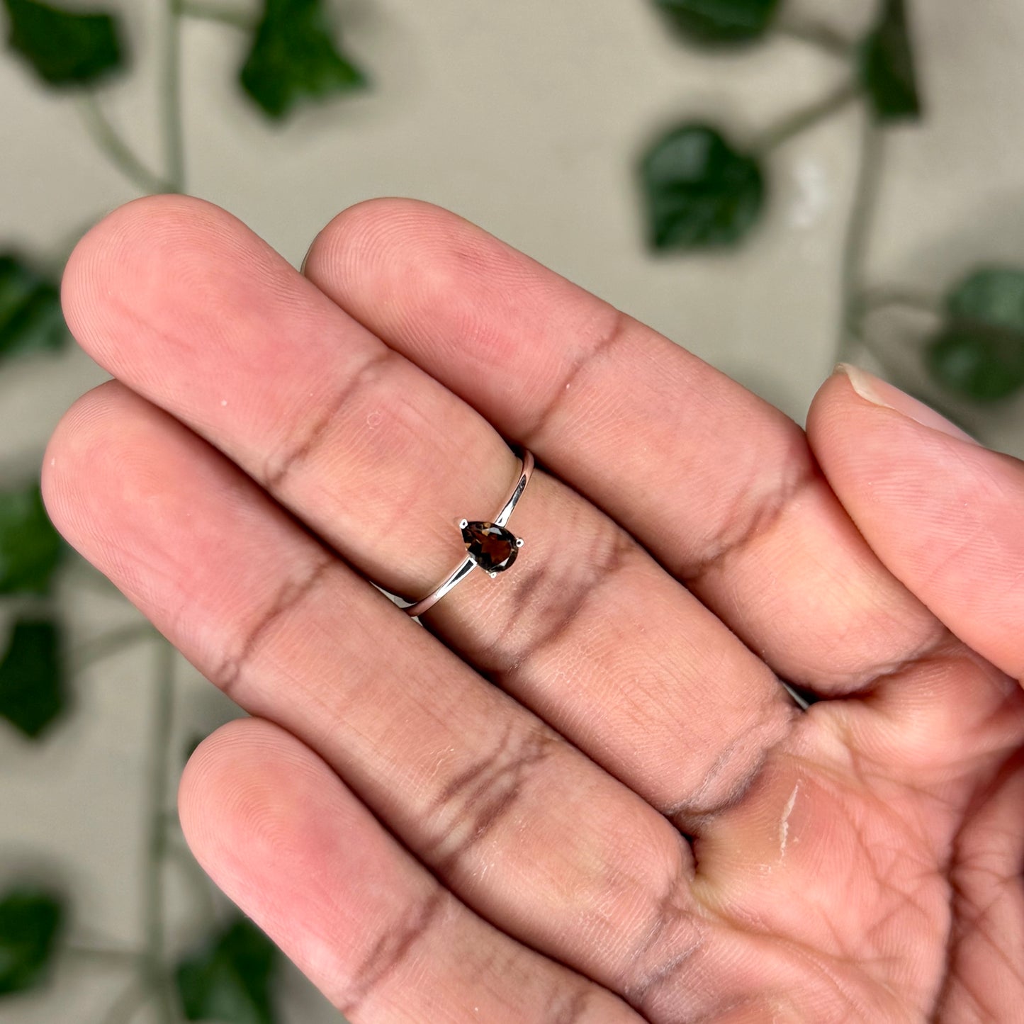 Faceted Smokey Quartz Ring