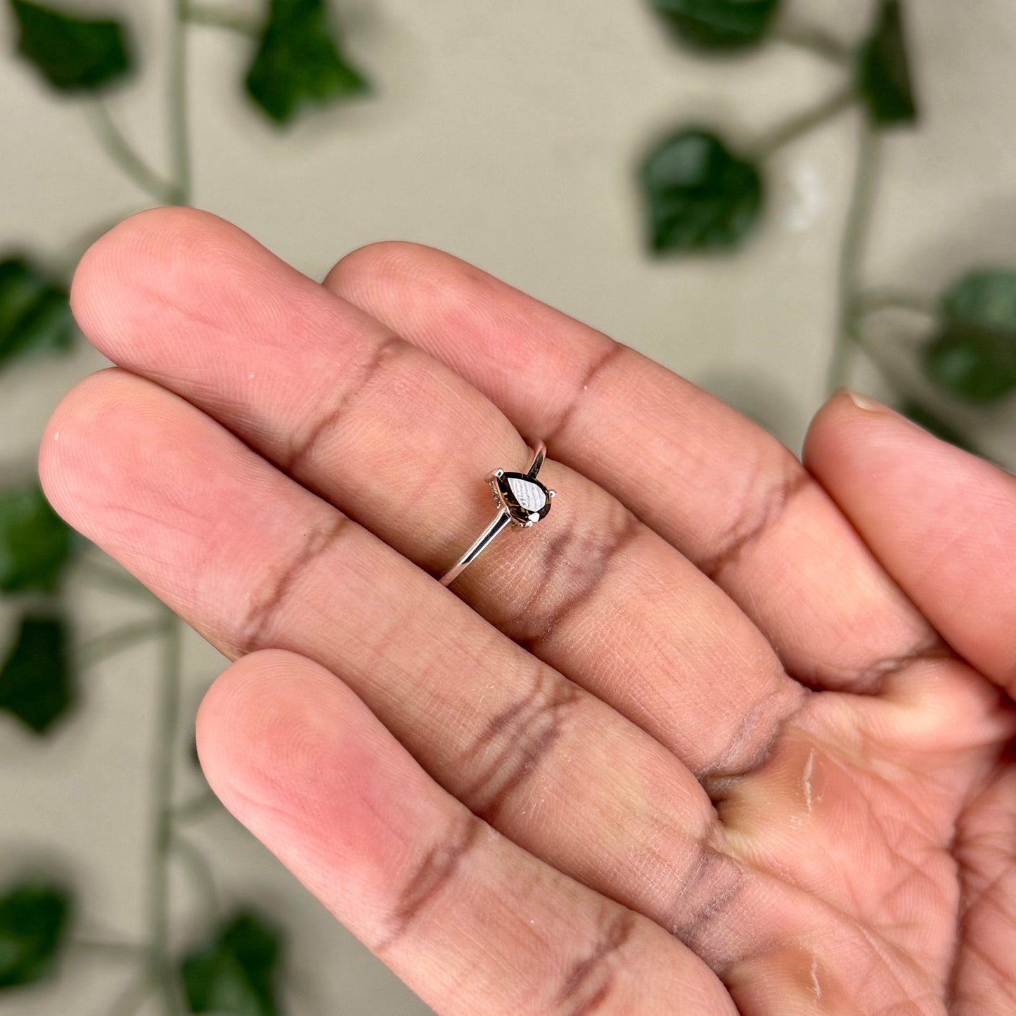 Faceted Smokey Quartz Ring