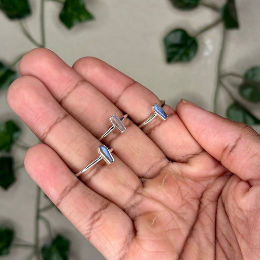 Labradorite Coffin Rings