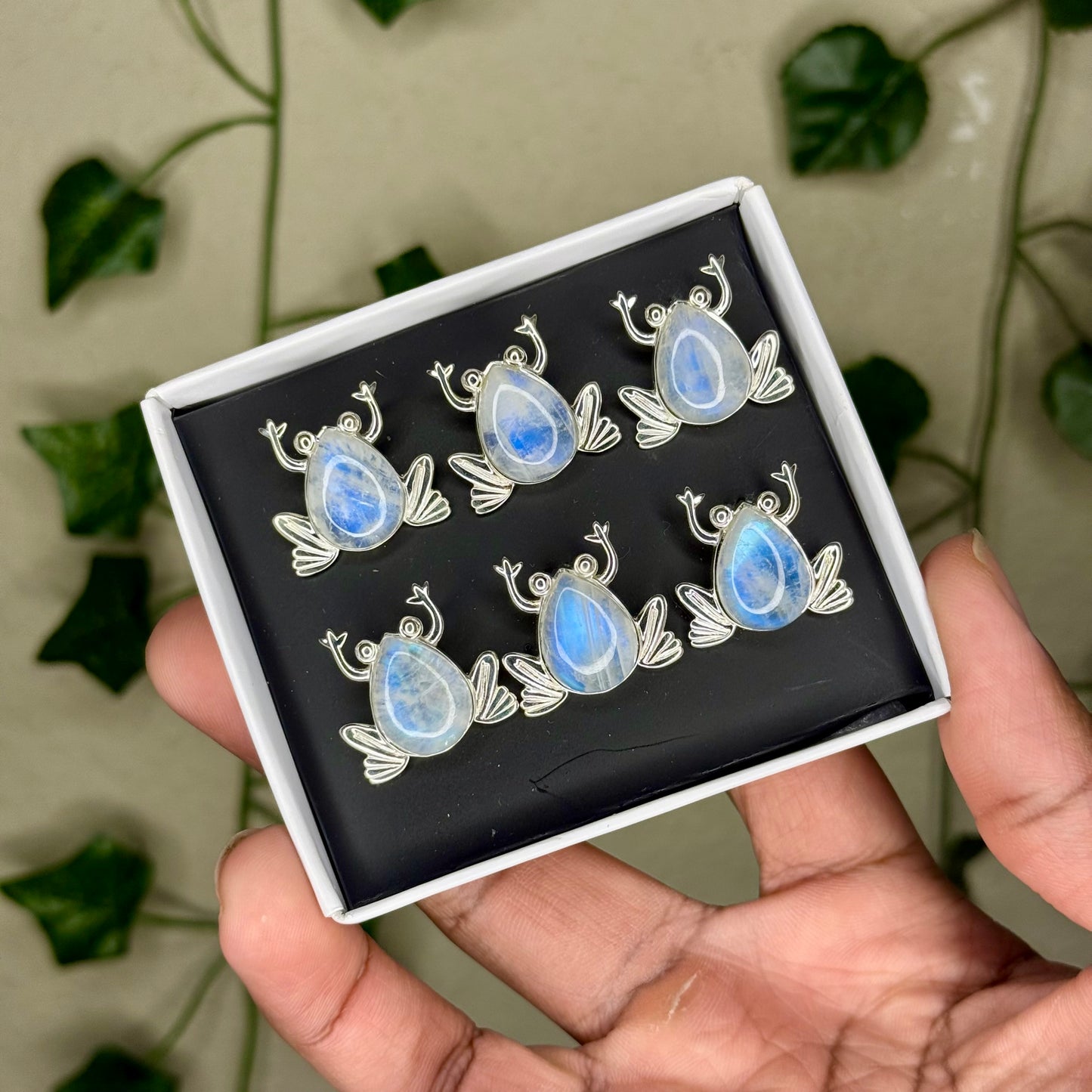 Moonstone Frog Necklaces