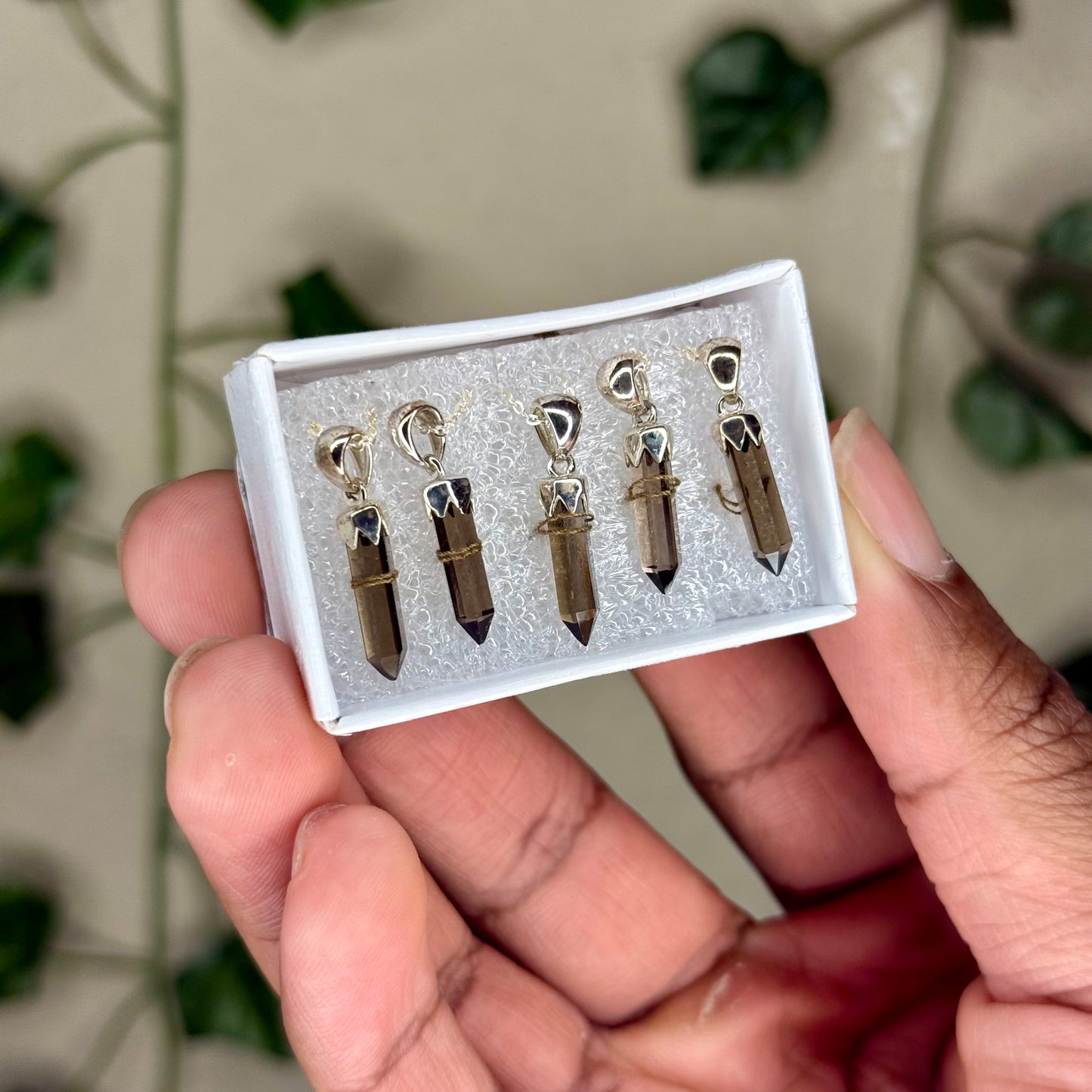 Smokey Quartz Point Necklaces
