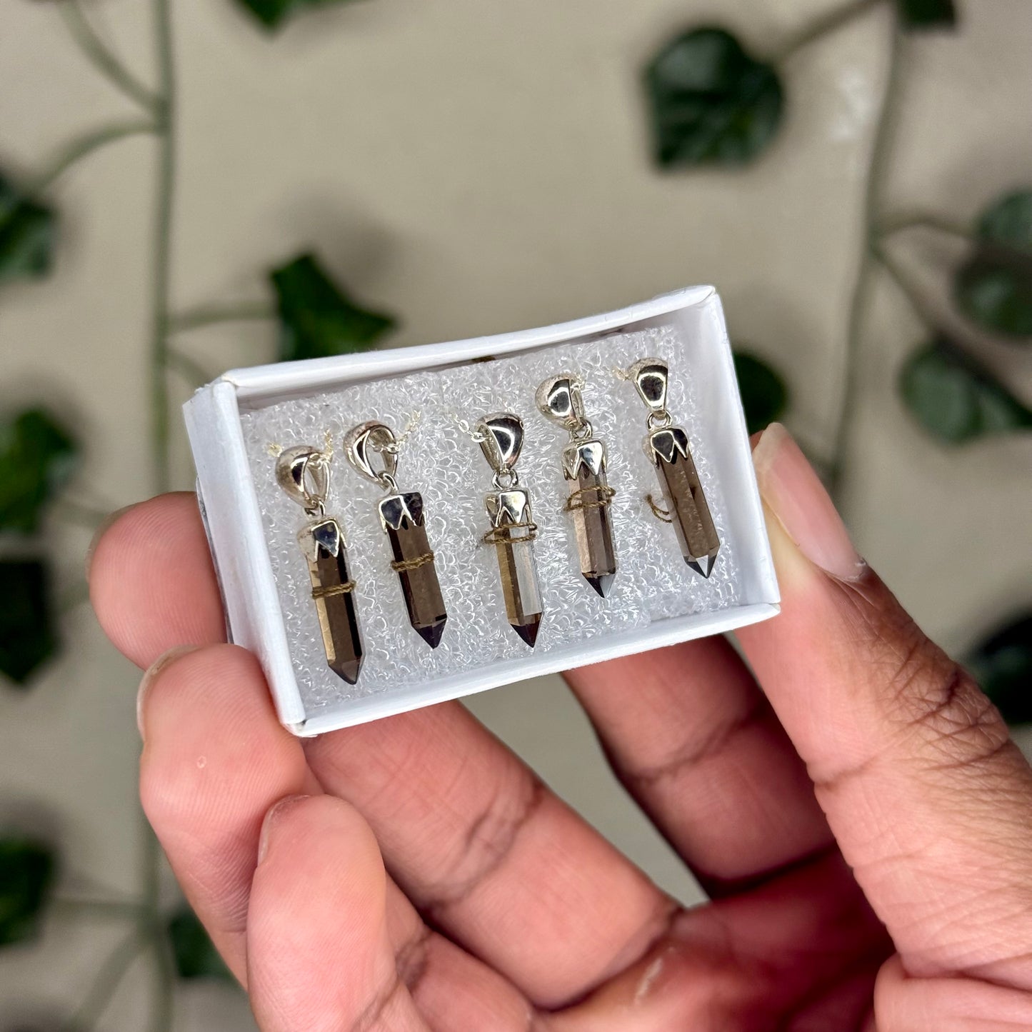 Smokey Quartz Point Necklaces