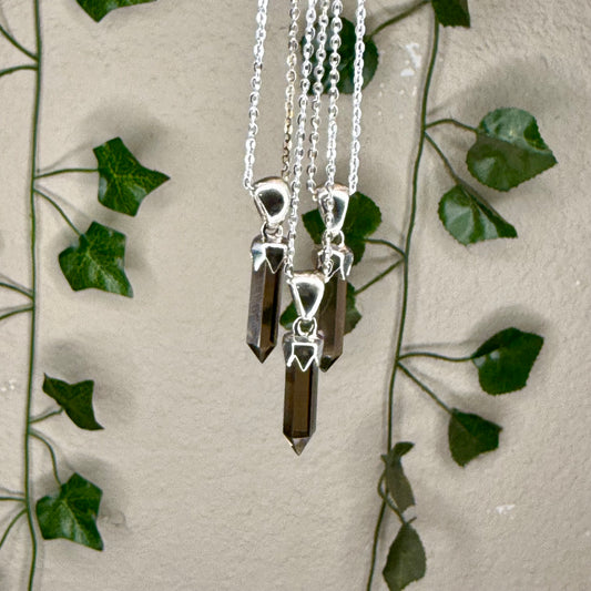 Smokey Quartz Point Necklaces
