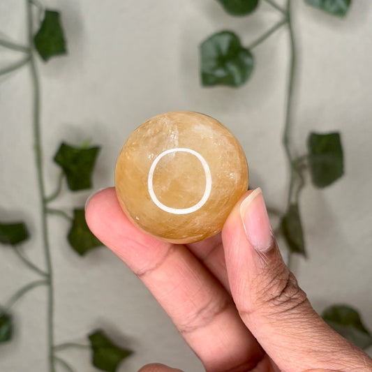 Honey Calcite Spheres