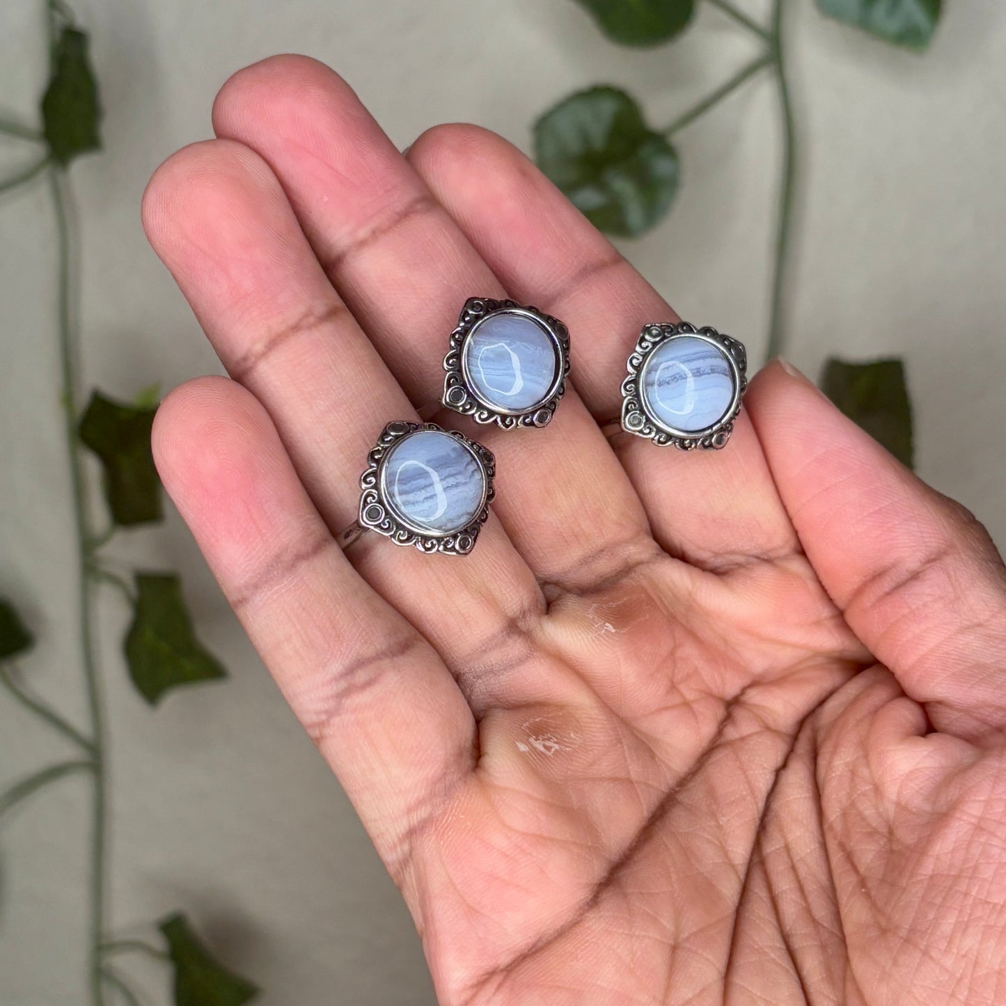 Blue Lace Agate Rings