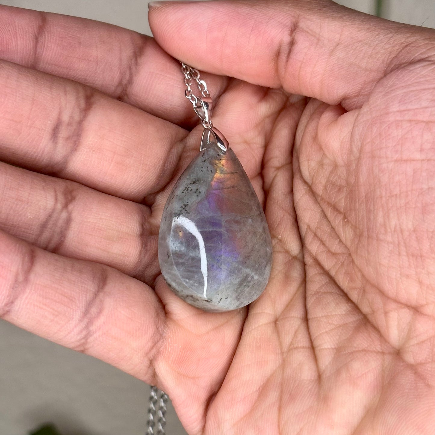 Labradorite Teardrop Pendants