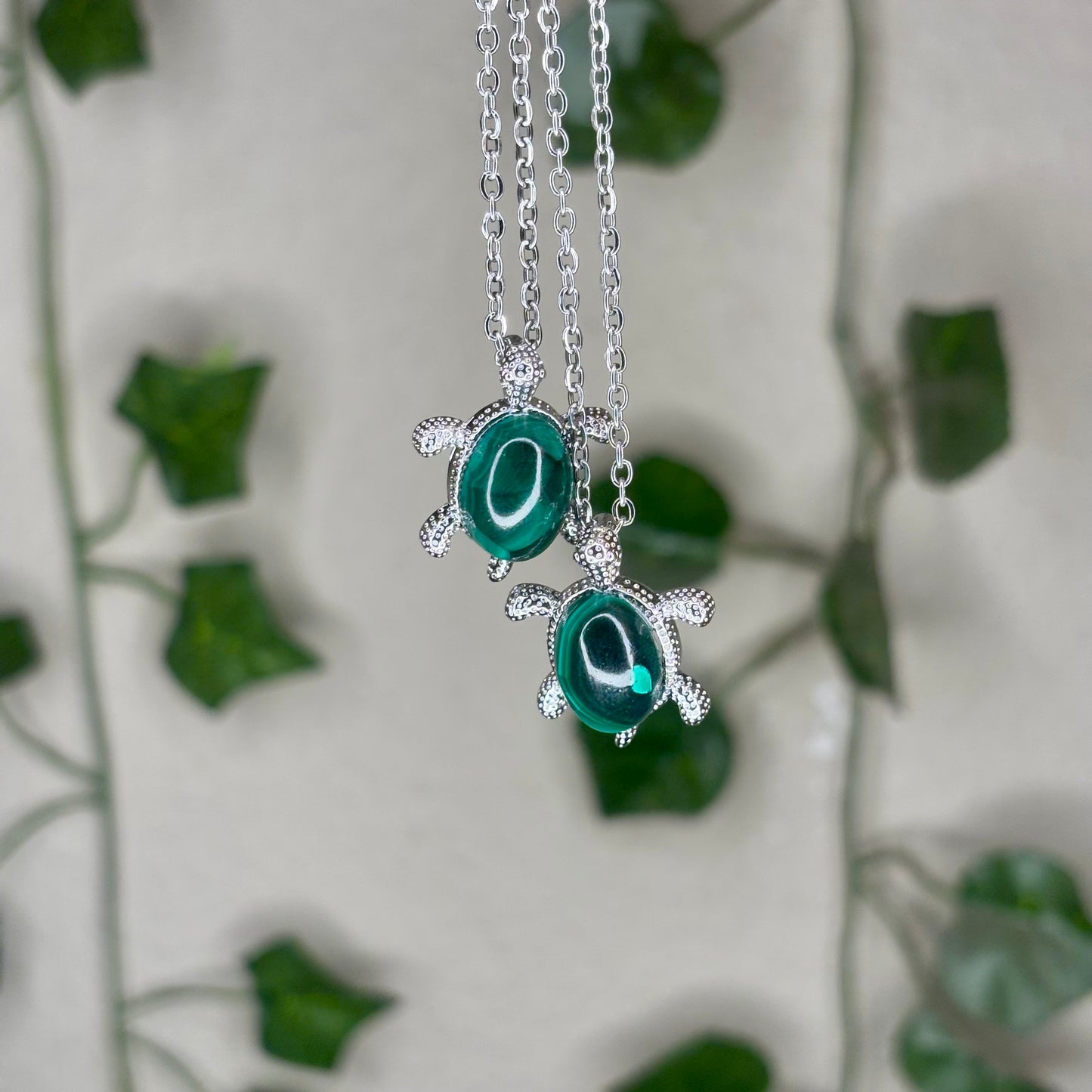 Malachite Turtle Pendants