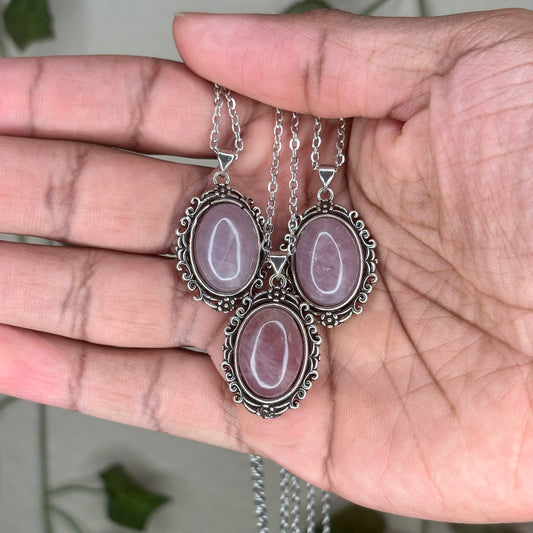 Purple Rose Quartz Pendants