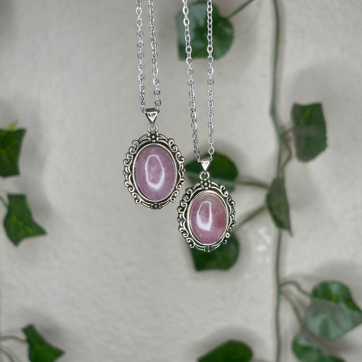 Purple Rose Quartz Pendants