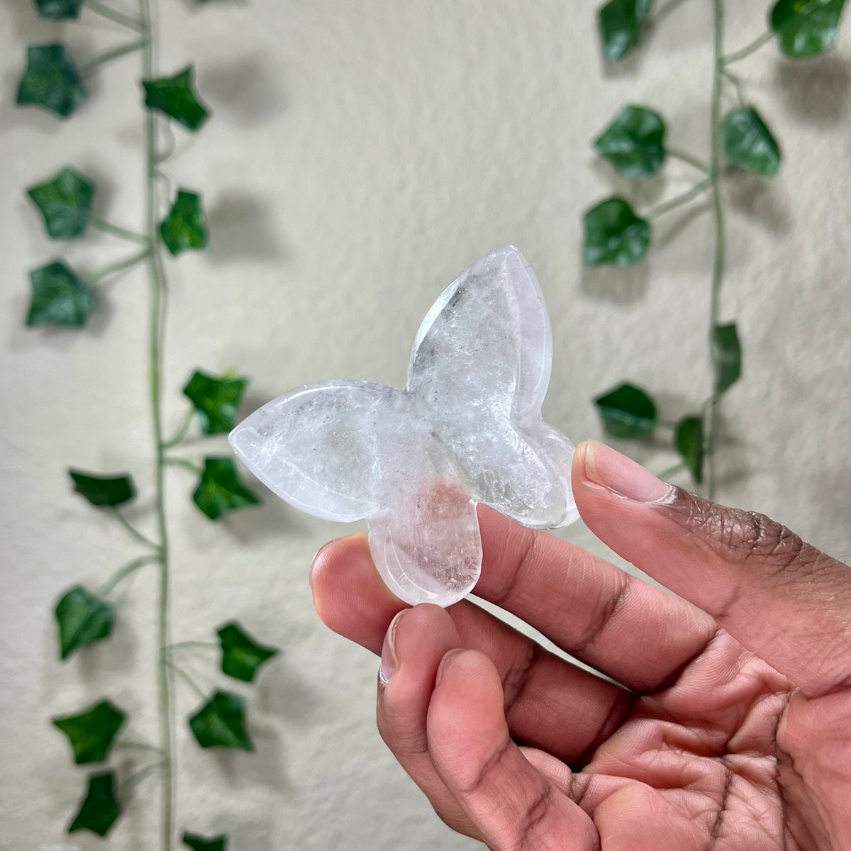 Clear Quartz 3D Butterflies