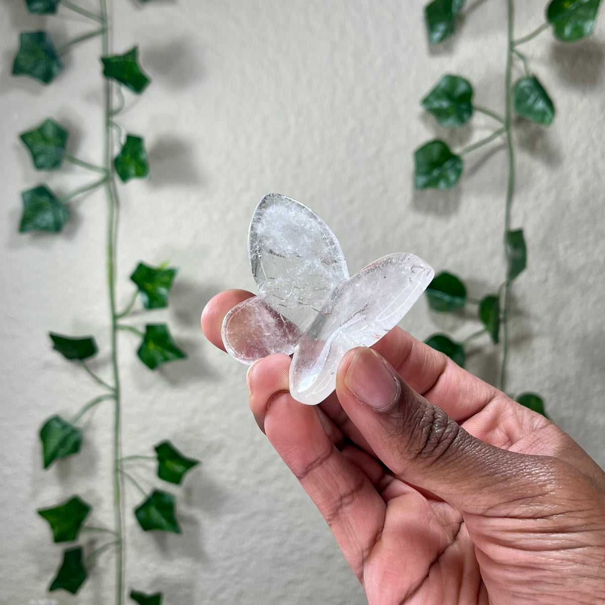 Clear Quartz 3D Butterflies