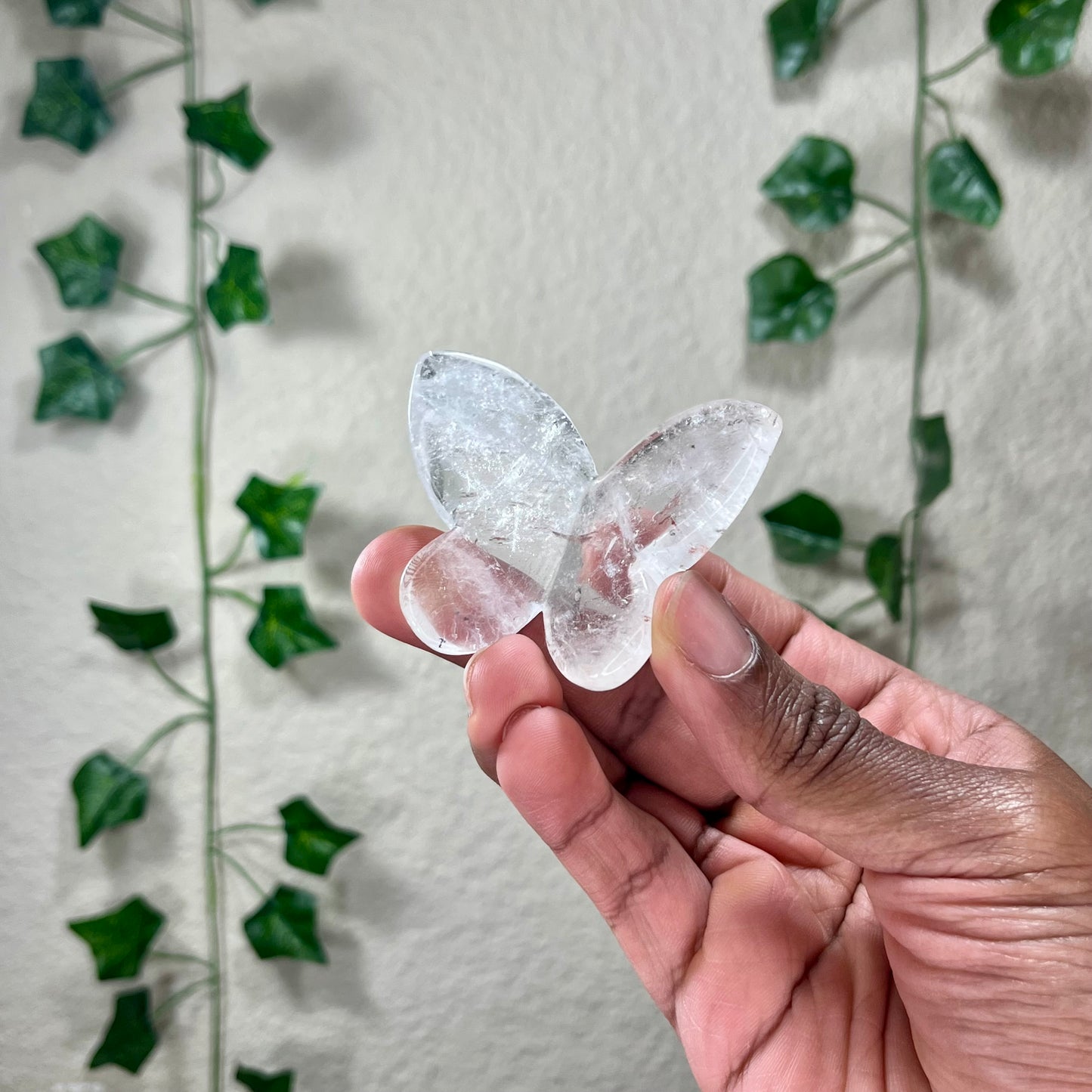 Clear Quartz 3D Butterflies