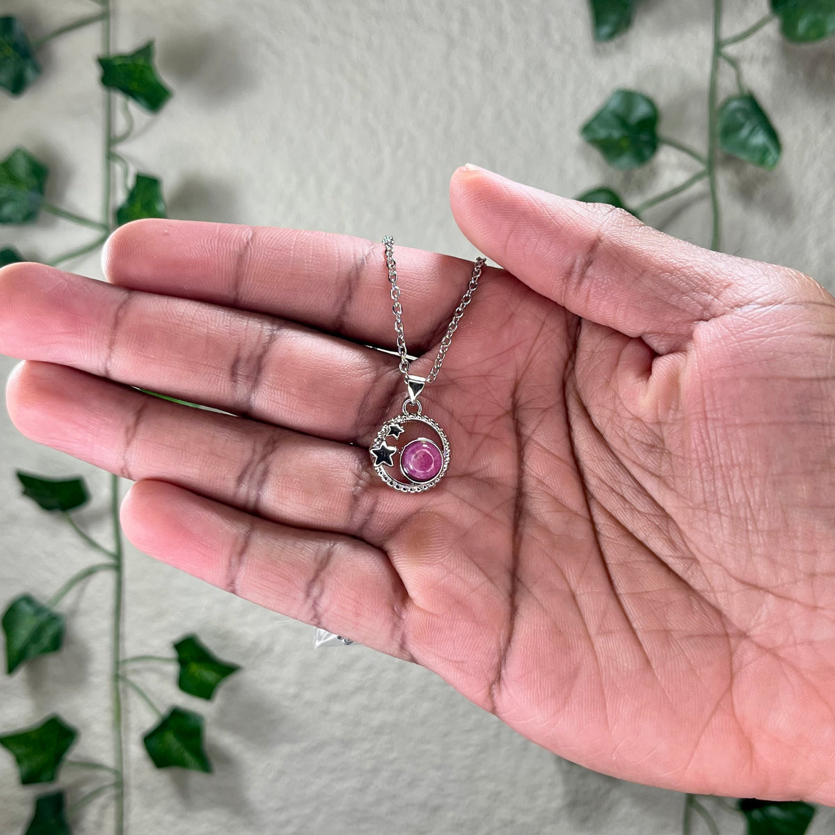 Purple Rose Quartz Star Necklaces