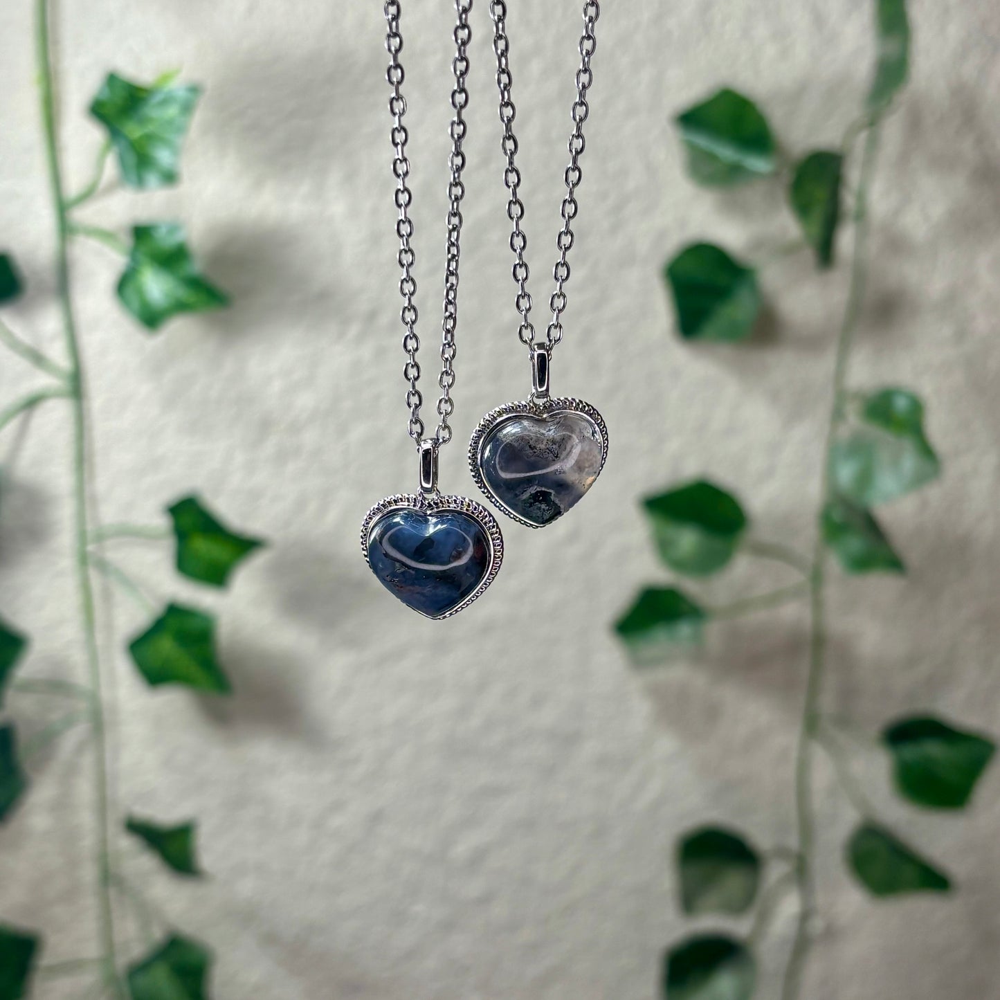 Ocean Jasper Heart Necklaces