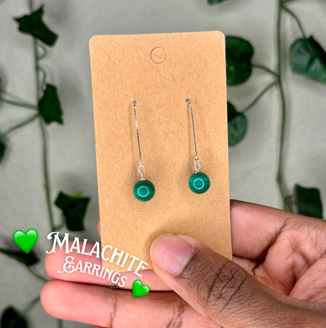 Malachite Dangle Earrings