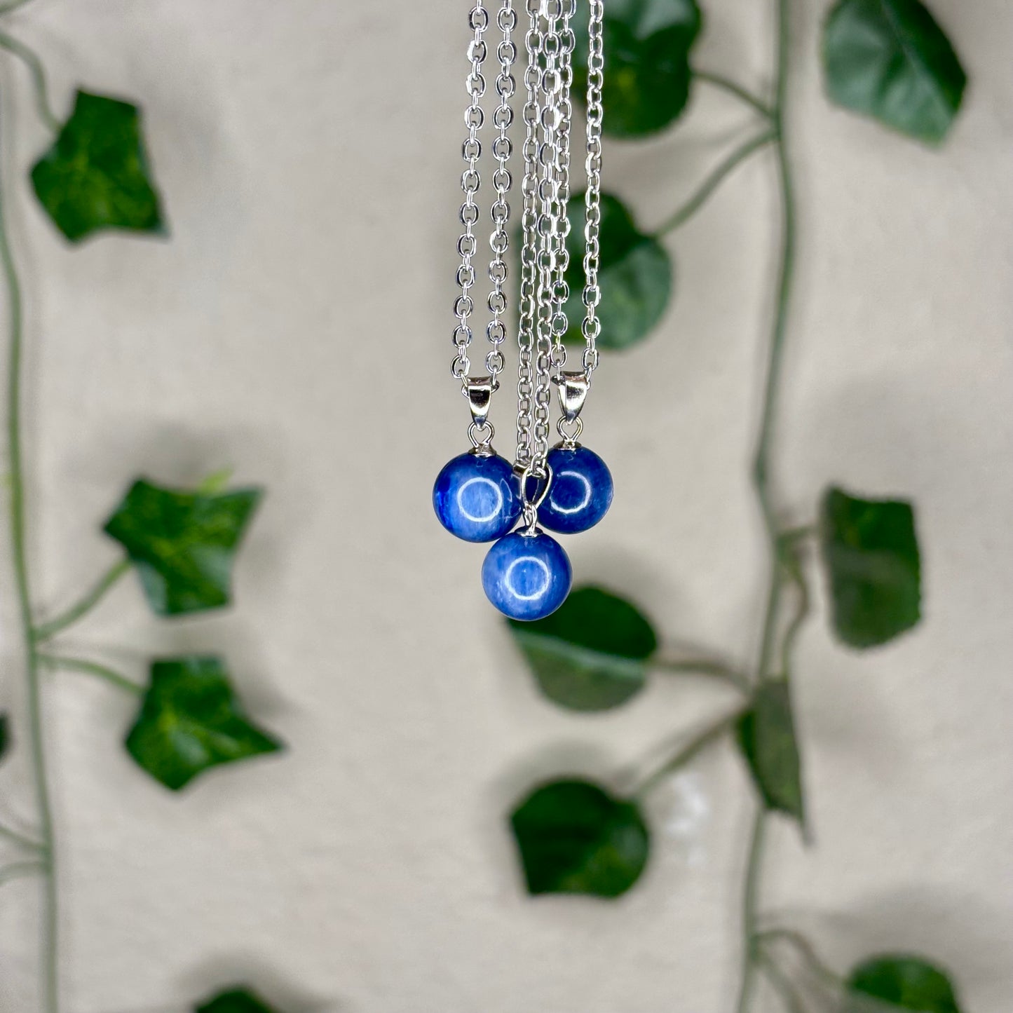 Kyanite Sphere Necklaces