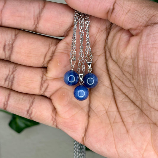 Kyanite Sphere Necklaces