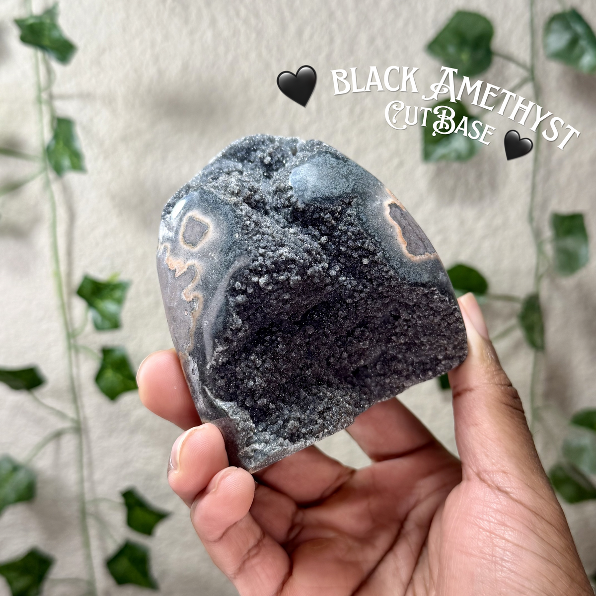 Black Amethyst Cut Base