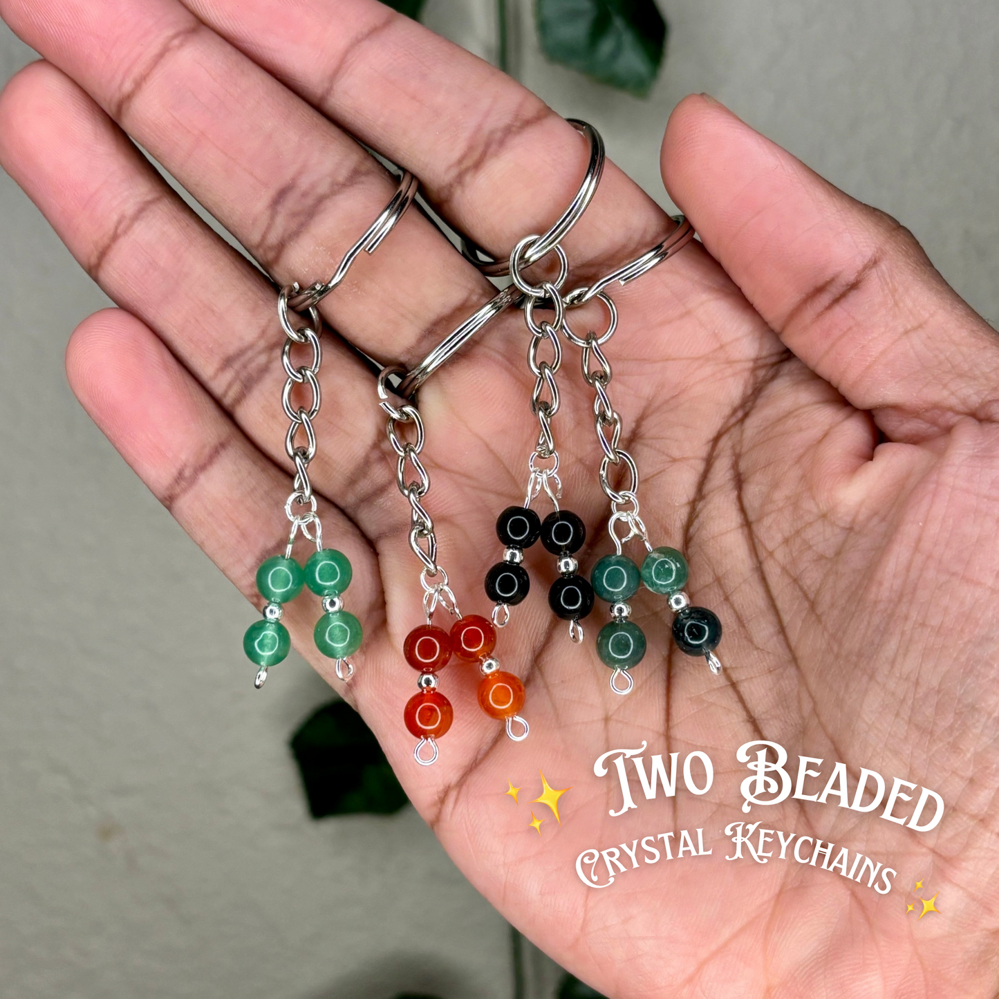 Two Beaded Crystal Keychains (READ THE DESCRIPTION)