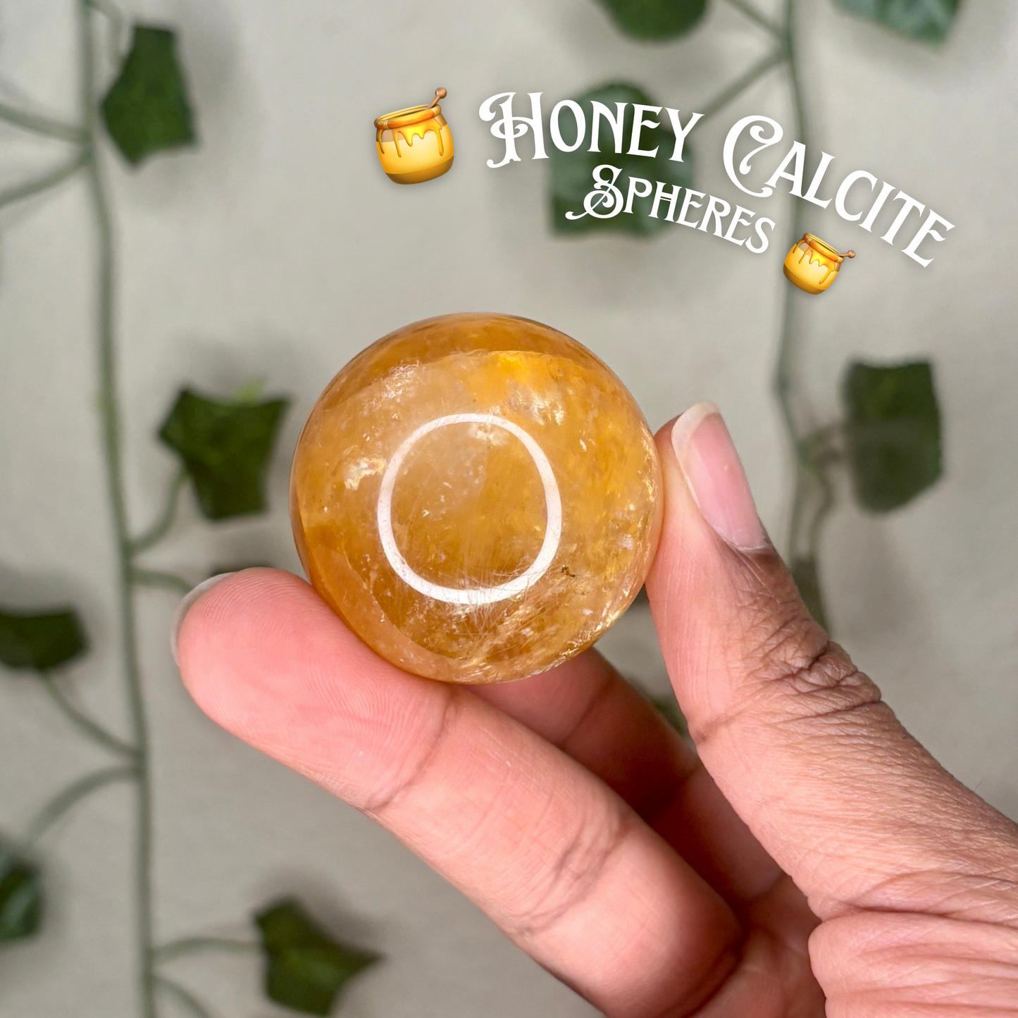 Honey Calcite Spheres