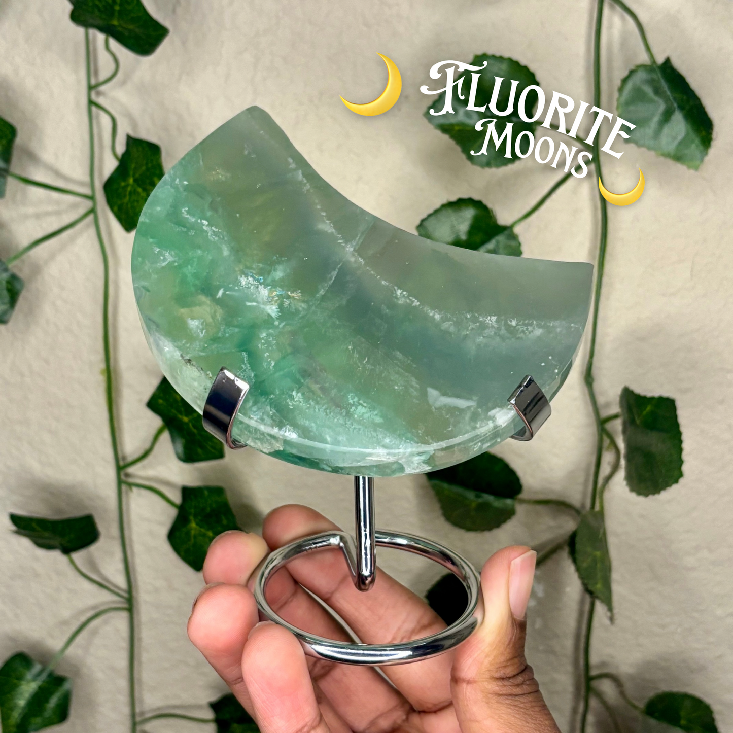 Rainbow Fluorite Crescent Moons