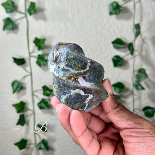 Moss Agate Flames