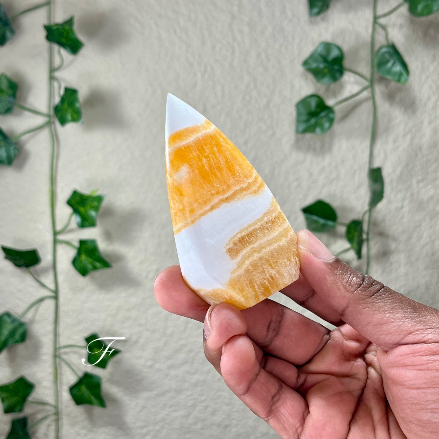 Orange Calcite Flames