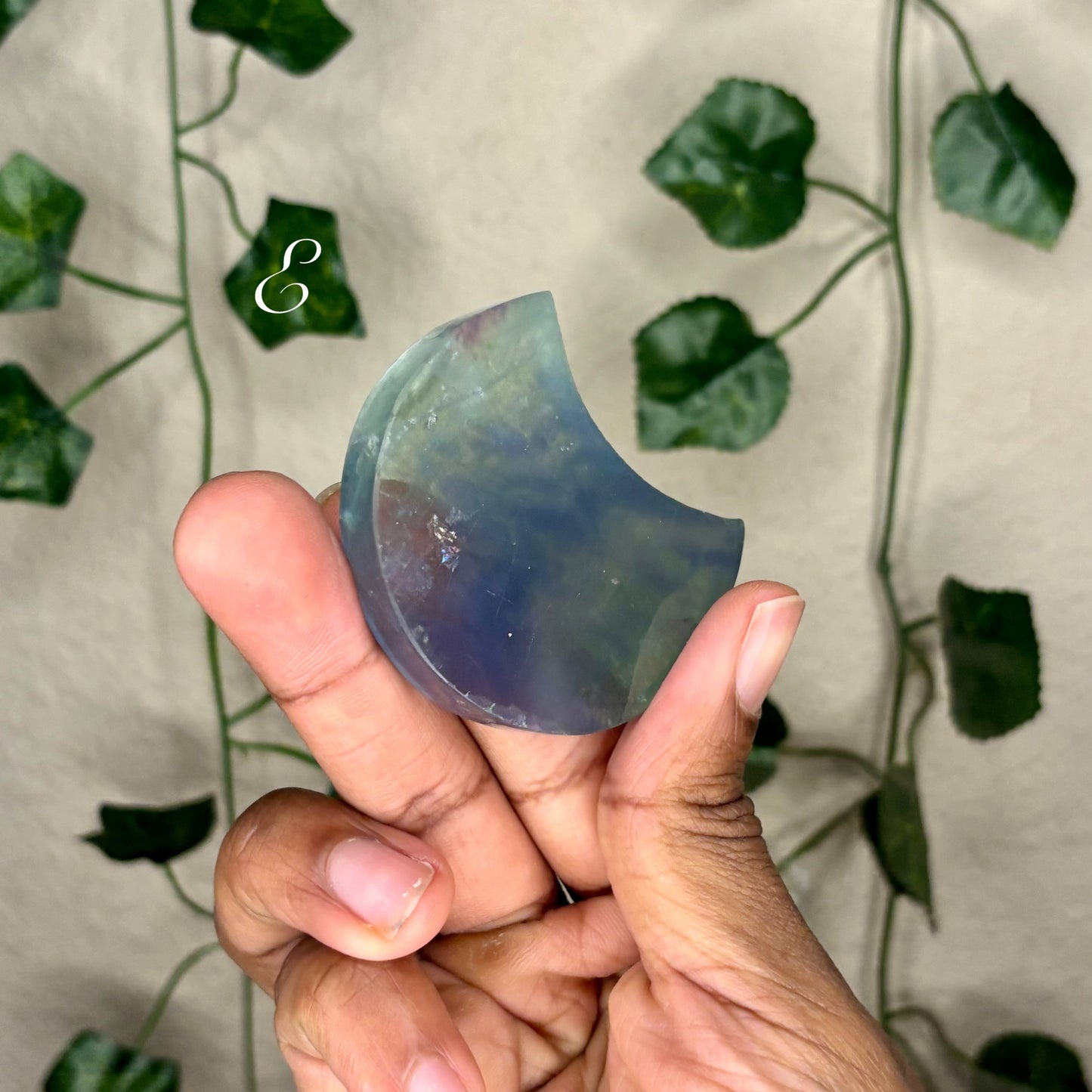 Rainbow Fluorite Crescent Moons