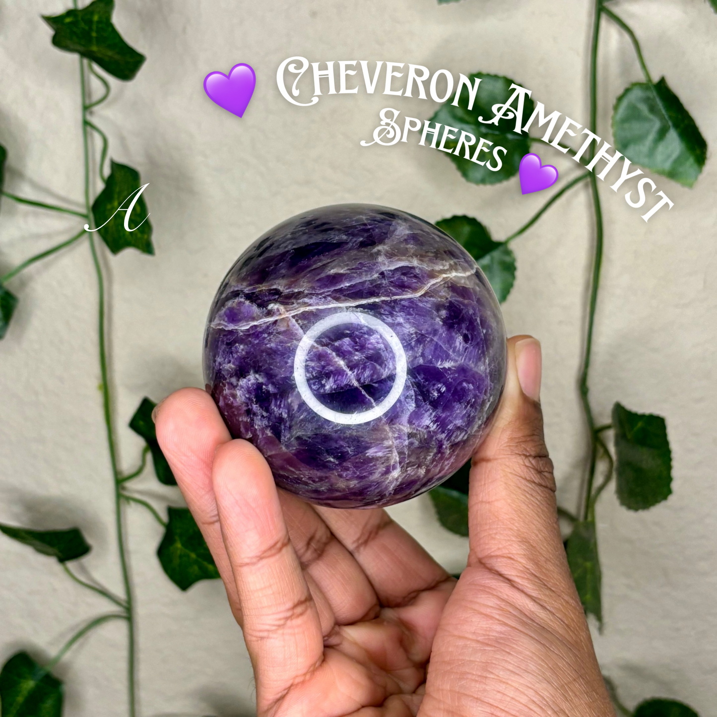 Chevron Amethyst Spheres