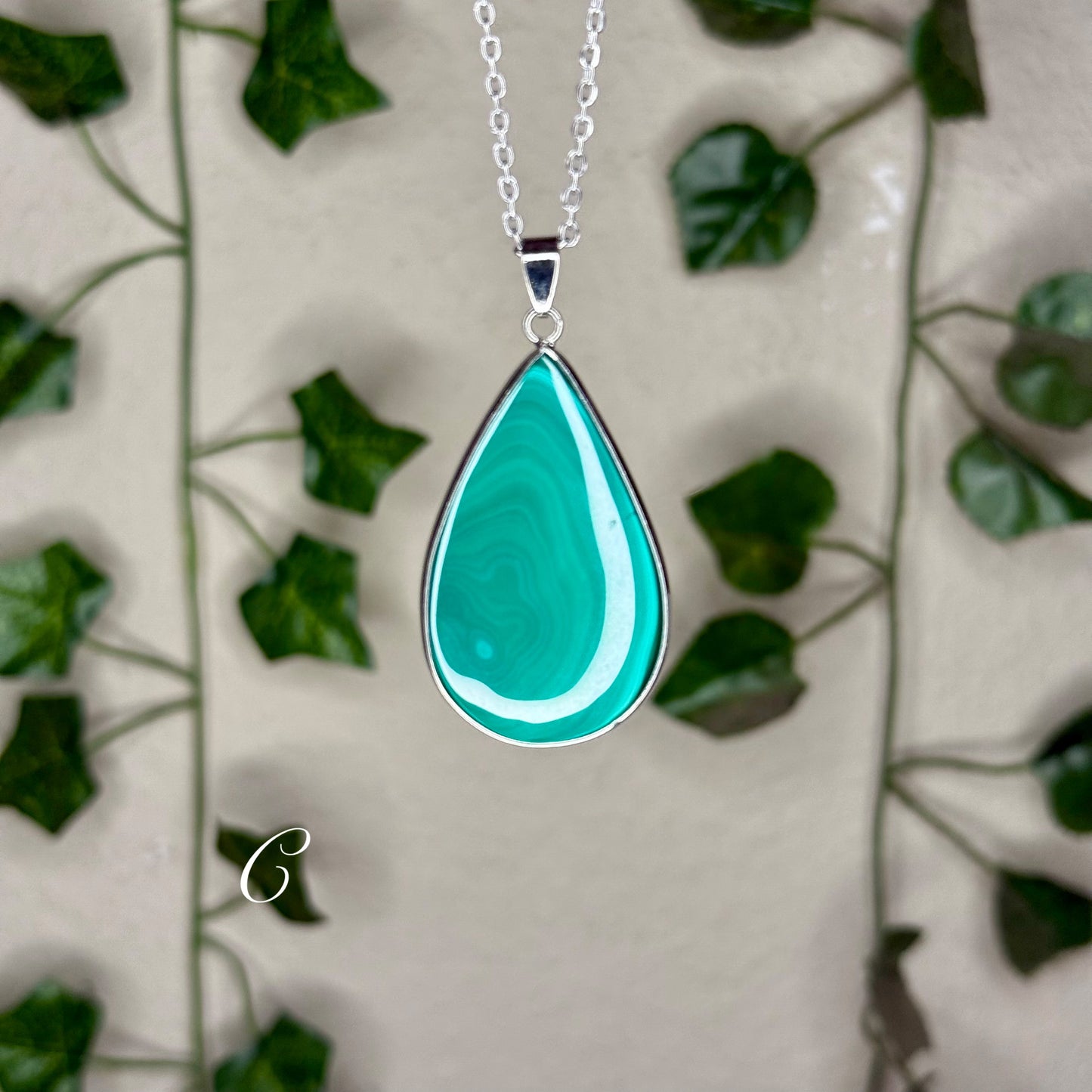 Malachite Teardrop Necklaces
