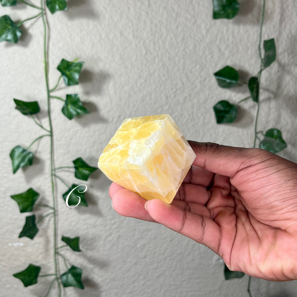 Orange Calcite 3D Cubes