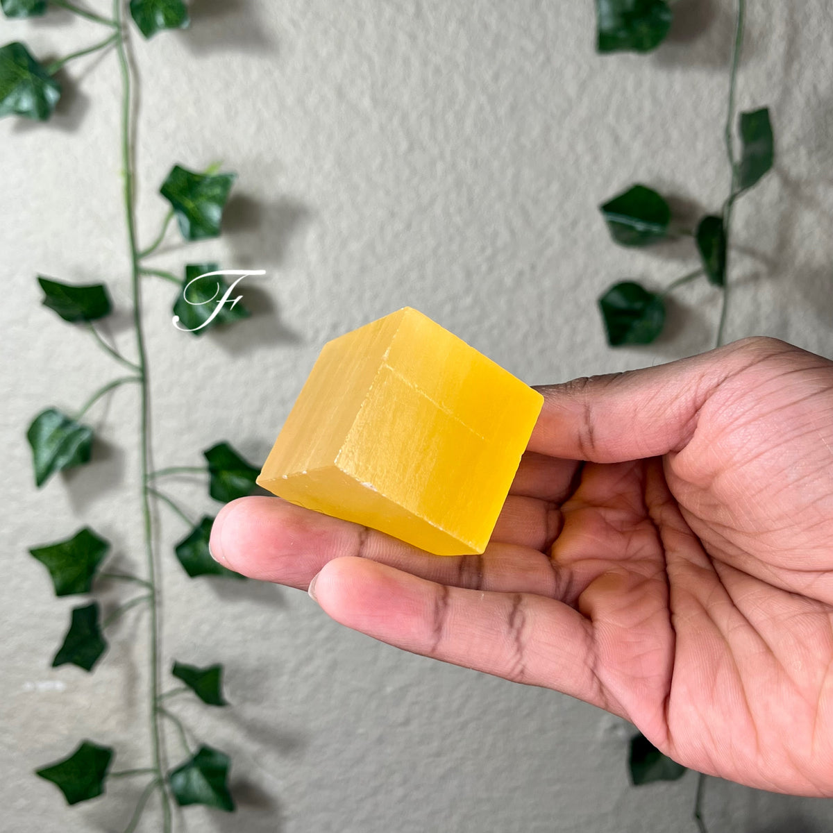 Orange Calcite 3D Cubes