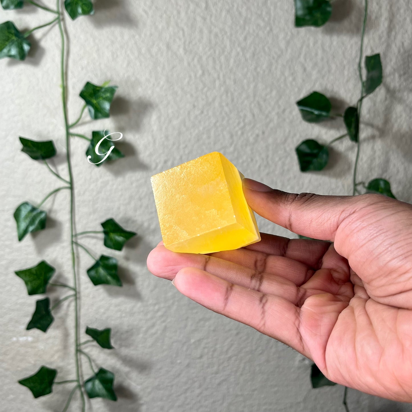 Orange Calcite 3D Cubes