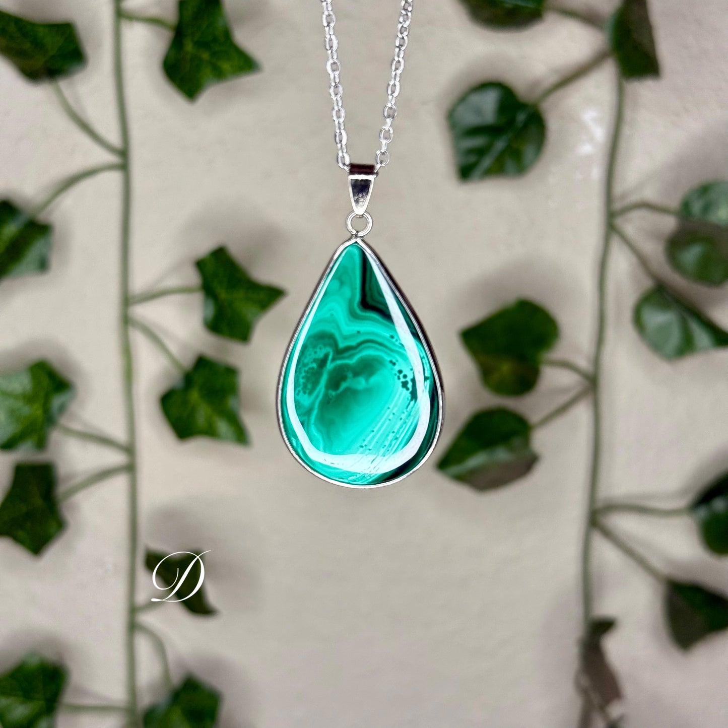 Malachite Teardrop Necklaces