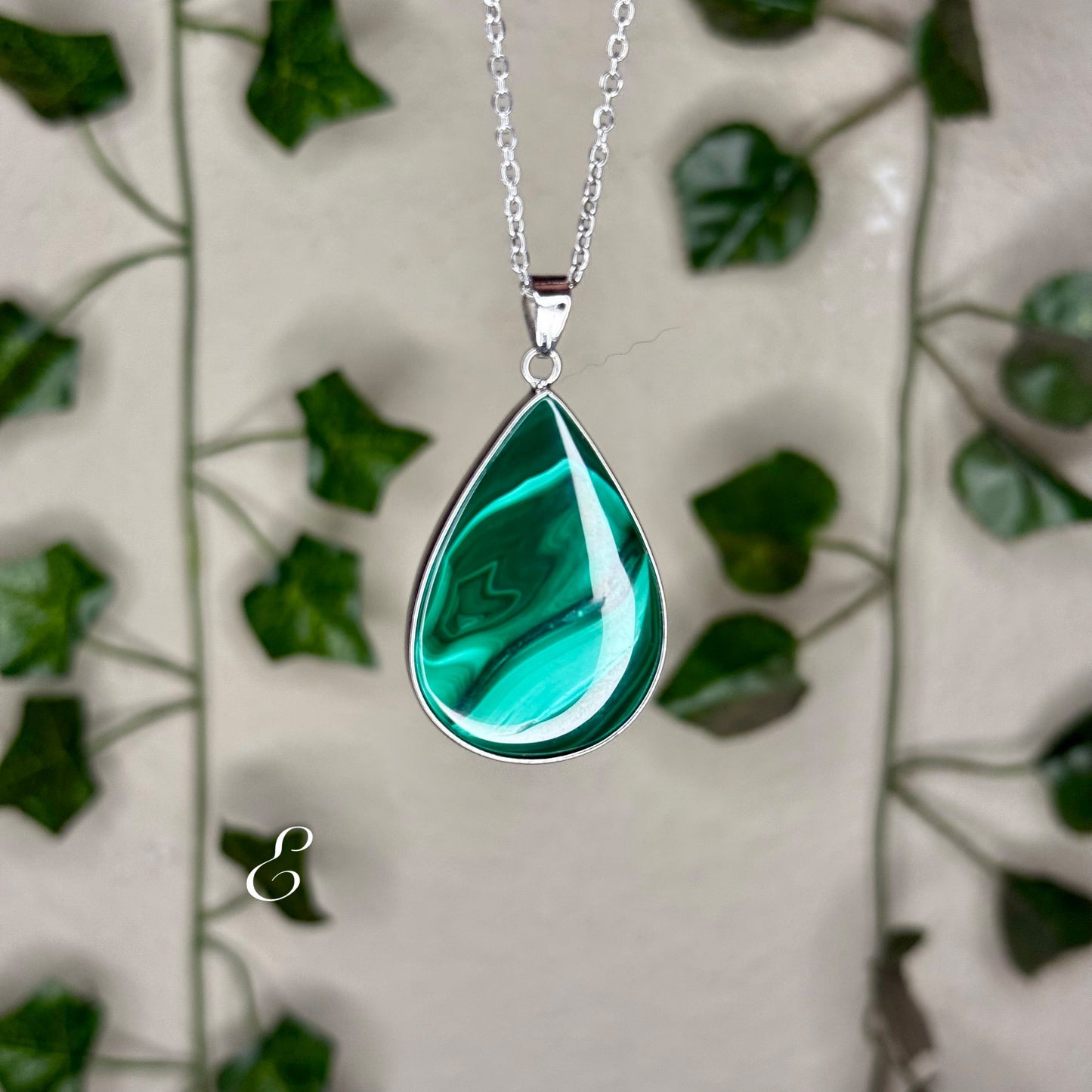 Malachite Teardrop Necklaces