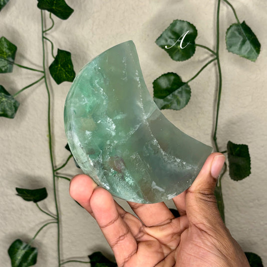 Rainbow Fluorite Crescent Moons