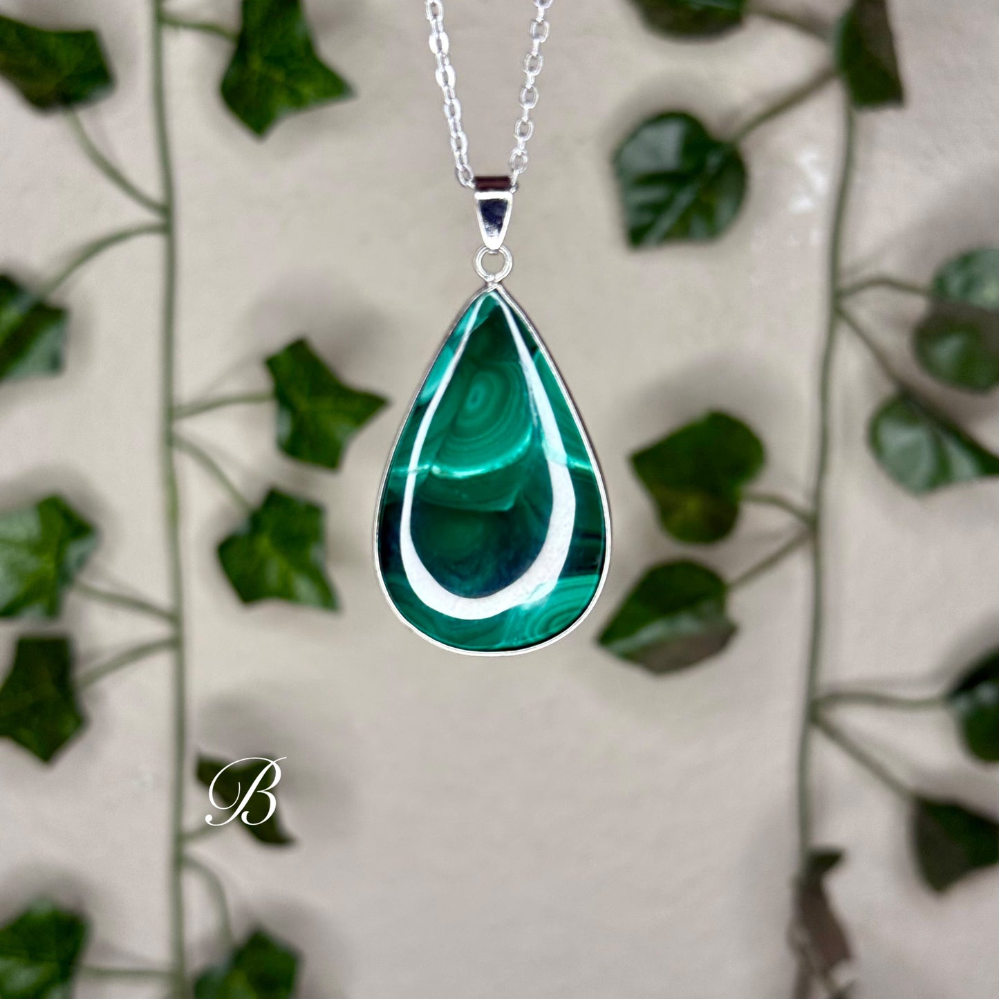 Malachite Teardrop Necklaces