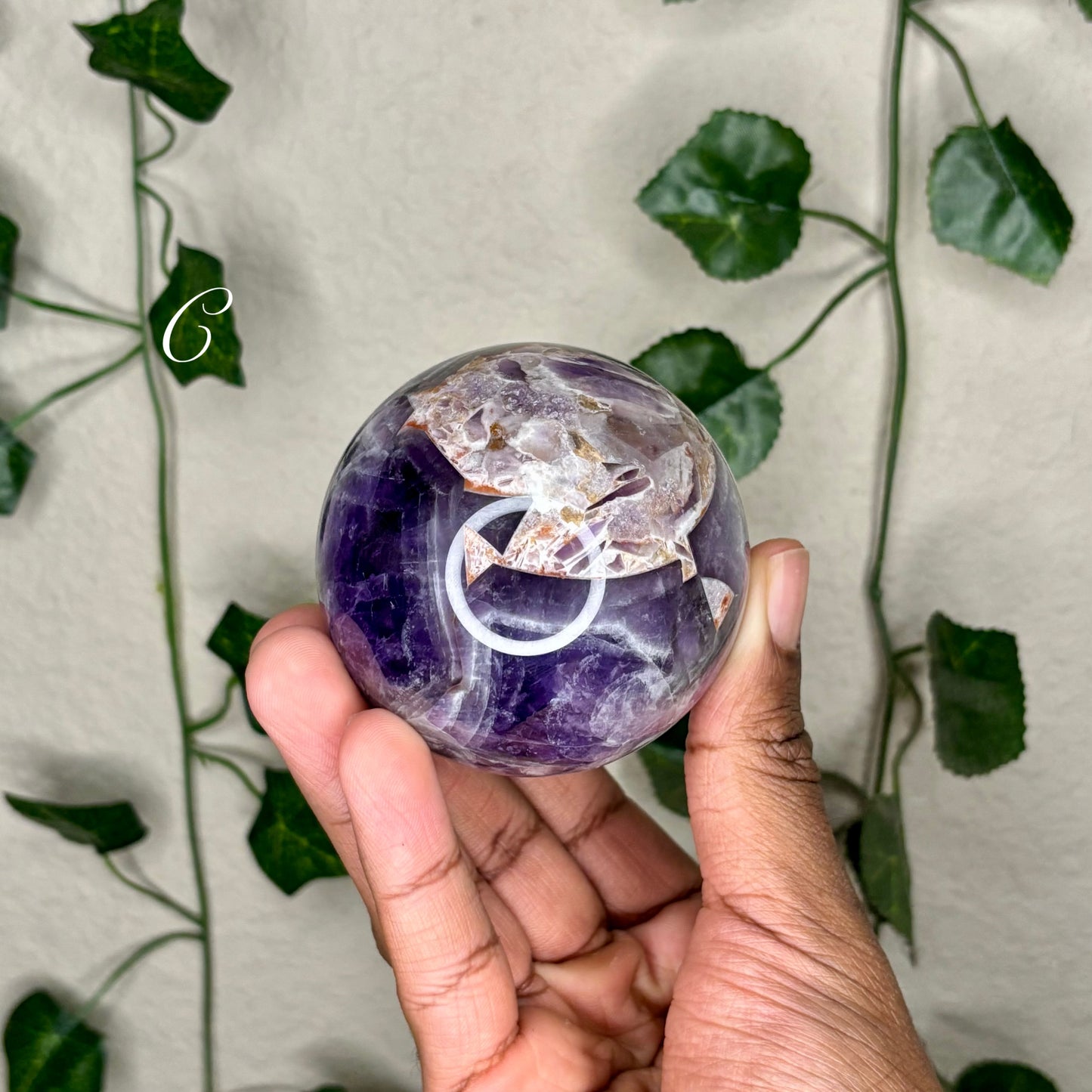 Chevron Amethyst Spheres