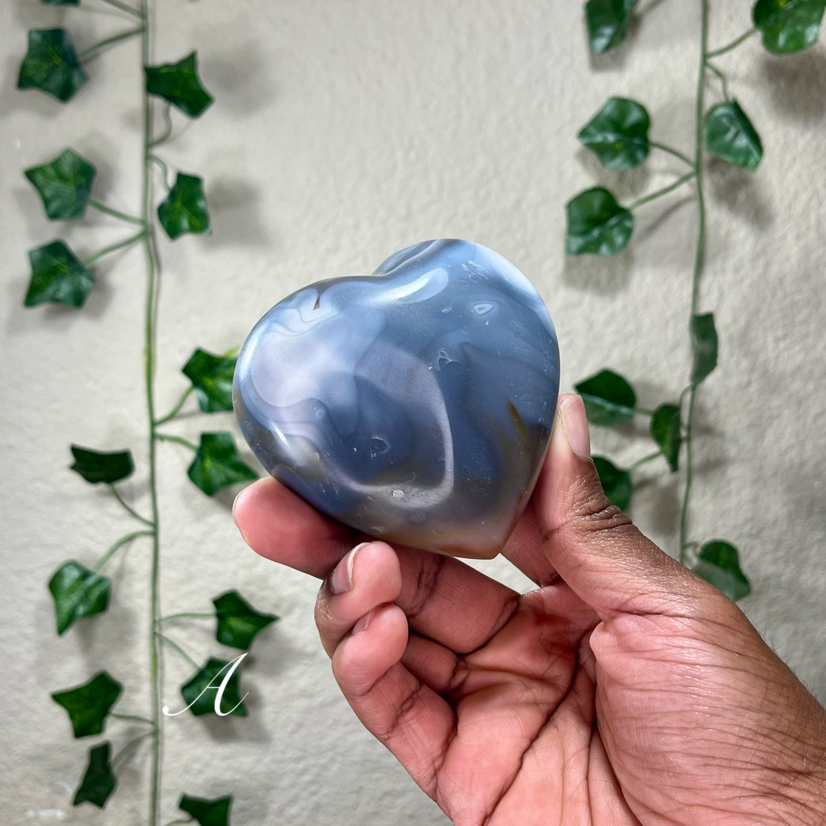 Orca Agate Hearts