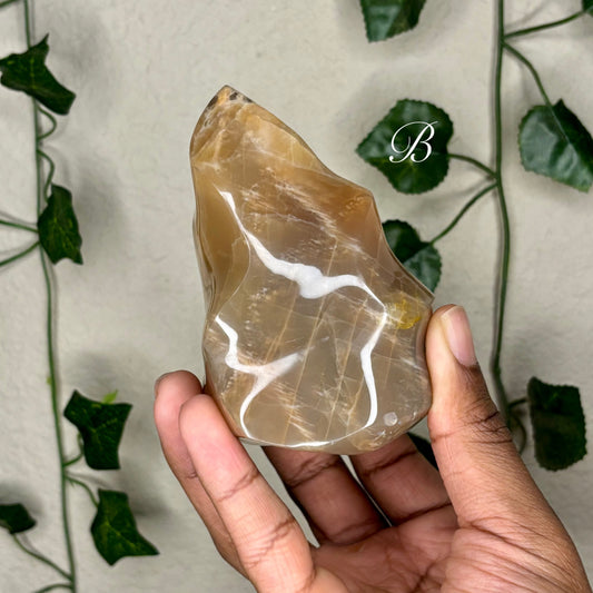 Peach Moonstone Flames