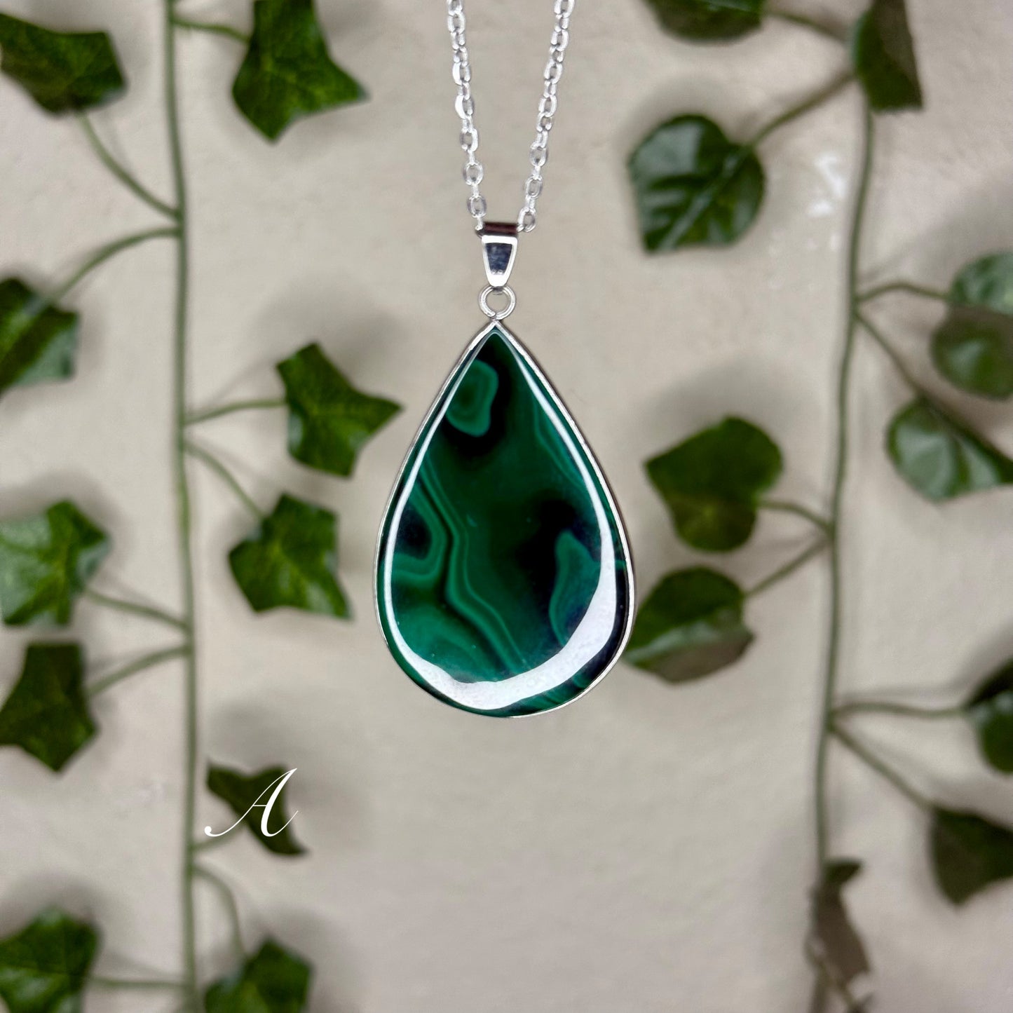 Malachite Teardrop Necklaces