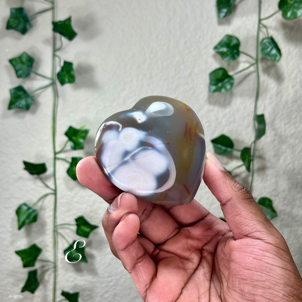 Orca Agate Hearts