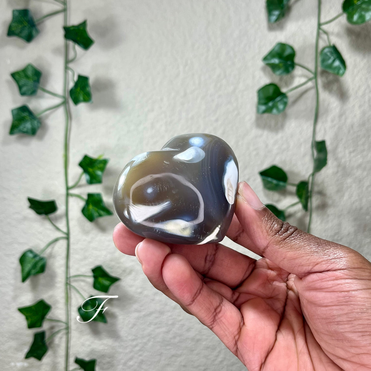 Orca Agate Hearts
